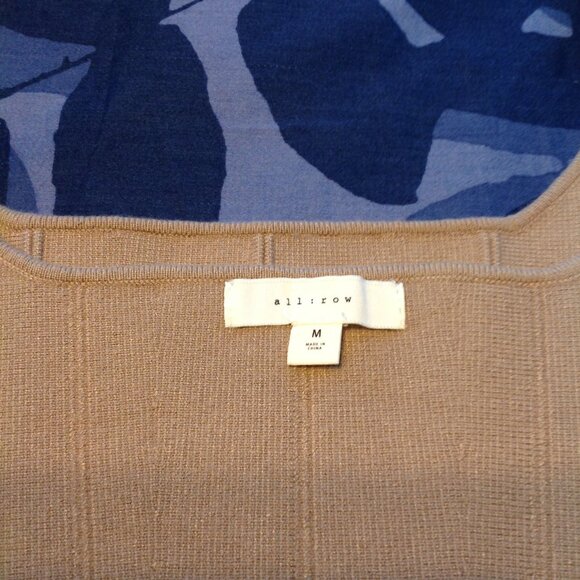 all : row The Millie Crop Tank Top Sweater Beige Tan M - Picture 9 of 10